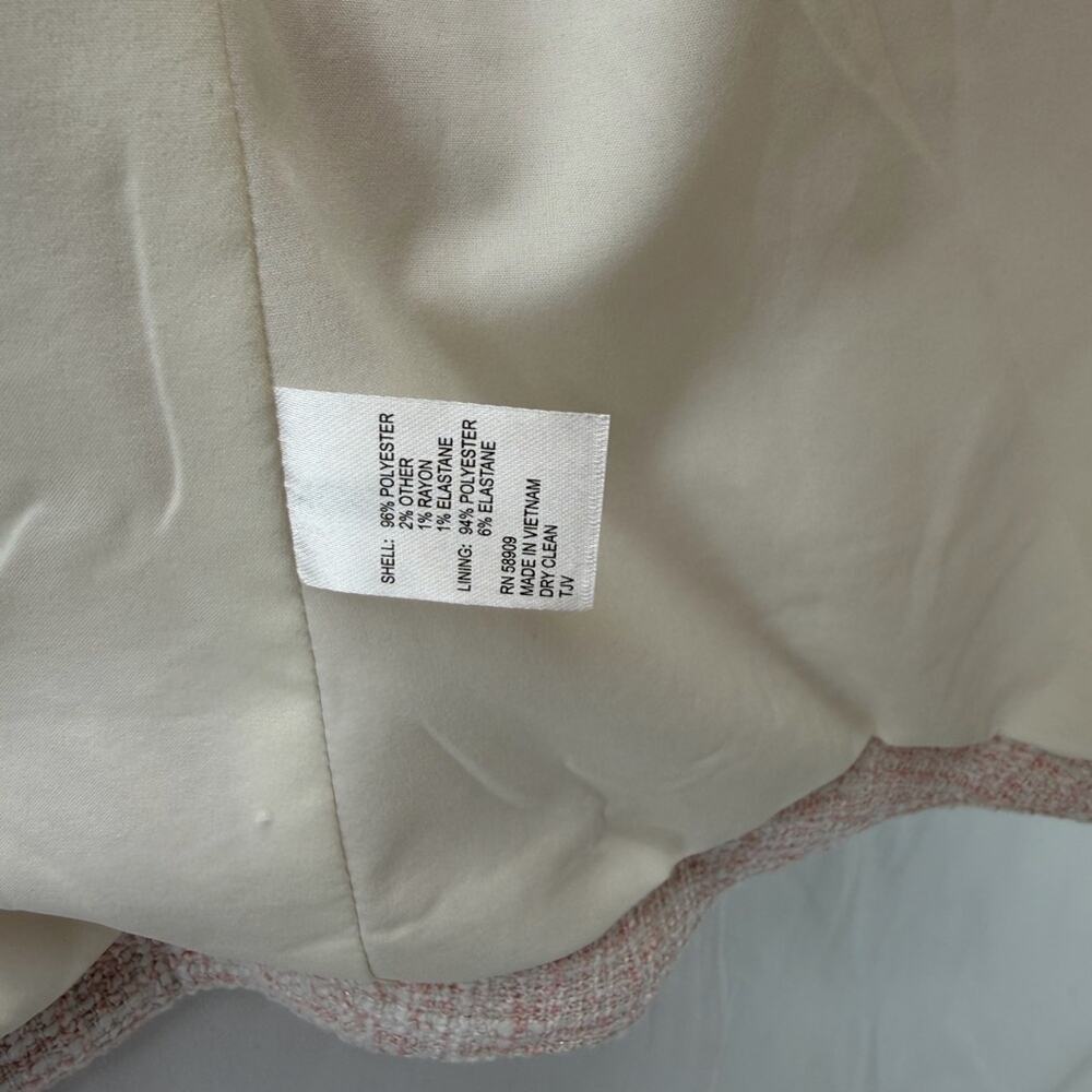 Preston & York Women’s 8 Light Pink, white and gold Tweed feminine Blazer - Picture 8 of 14